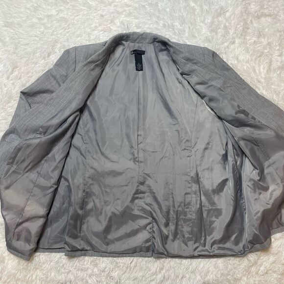 Lane Bryant Gray One Button Business Office Blazer Womens Size 24 Jacket - Picture 7 of 12